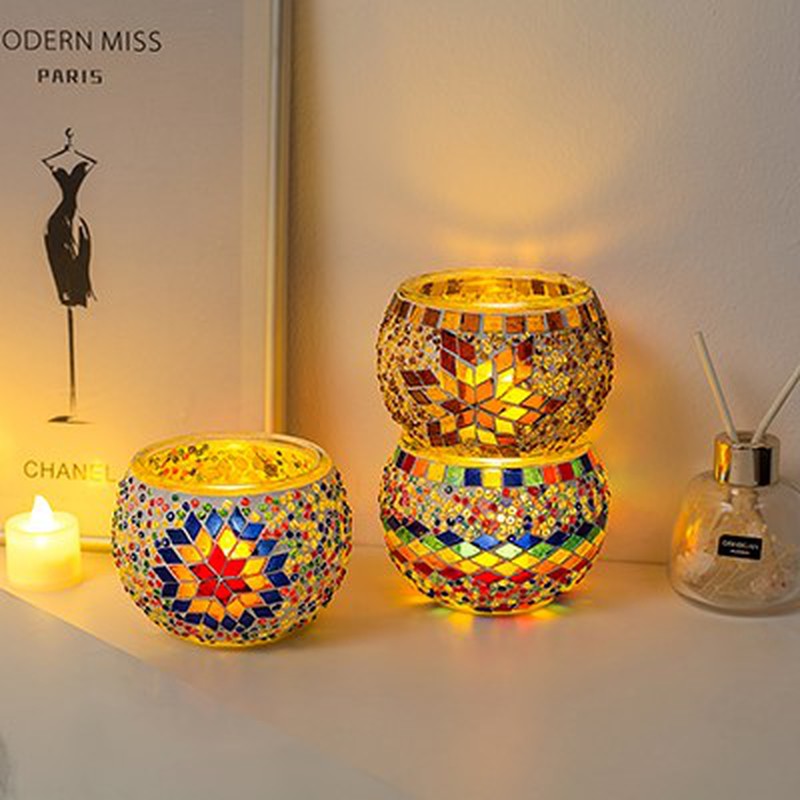 mosaic tea light holder mosaic tea light holder